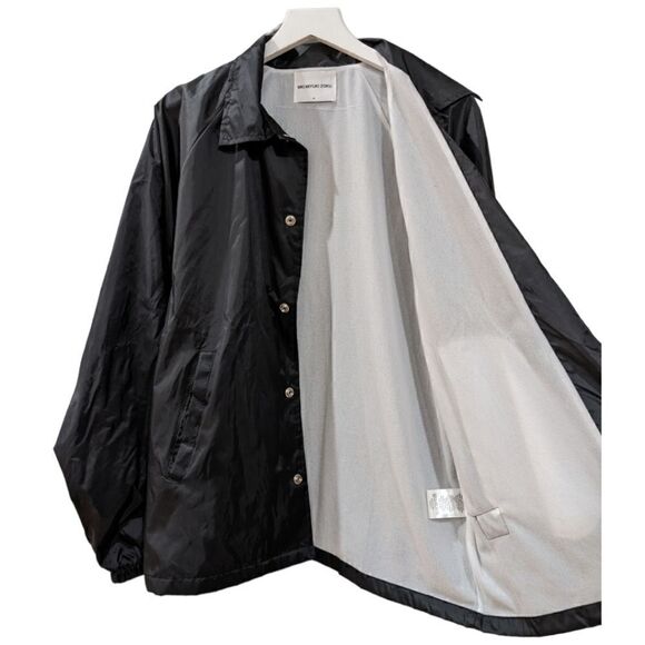 MKI MIYUKI ZOKU Men's Black Lightweight Button Snap Coach Jacket Size M - Picture 6 of 10